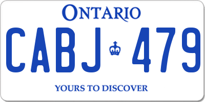 ON license plate CABJ479