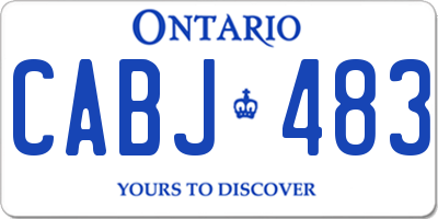 ON license plate CABJ483