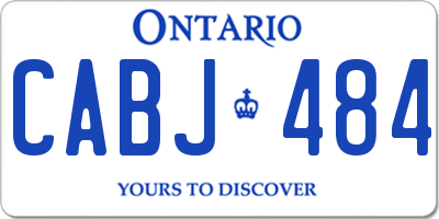 ON license plate CABJ484