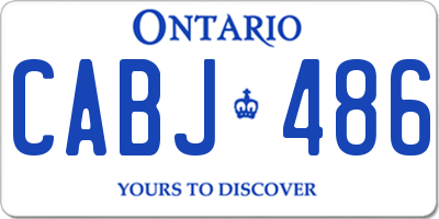 ON license plate CABJ486