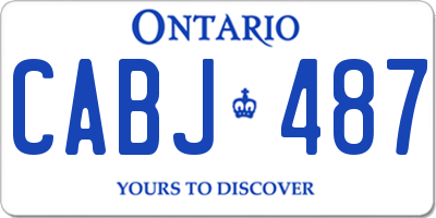 ON license plate CABJ487