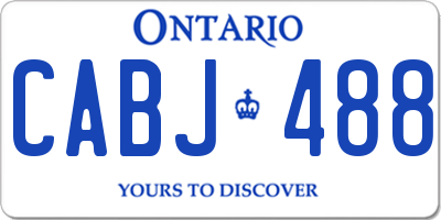 ON license plate CABJ488