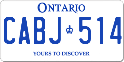 ON license plate CABJ514