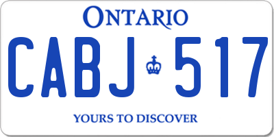 ON license plate CABJ517