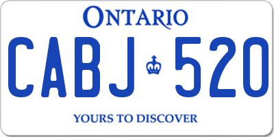 ON license plate CABJ520