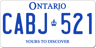 ON license plate CABJ521