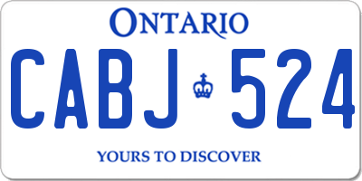 ON license plate CABJ524