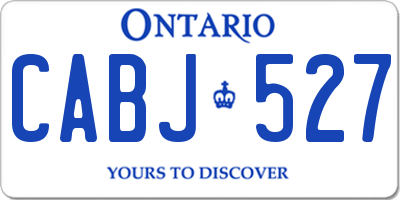 ON license plate CABJ527