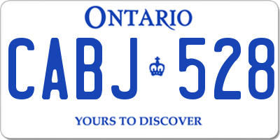 ON license plate CABJ528