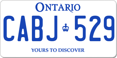 ON license plate CABJ529