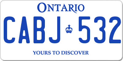 ON license plate CABJ532