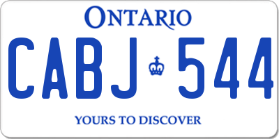 ON license plate CABJ544