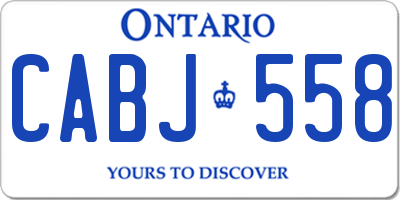 ON license plate CABJ558