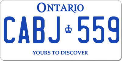 ON license plate CABJ559