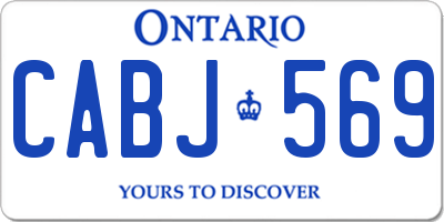 ON license plate CABJ569