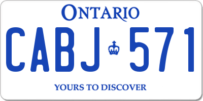 ON license plate CABJ571