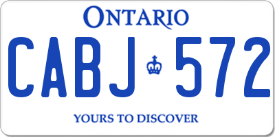 ON license plate CABJ572