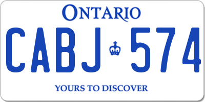 ON license plate CABJ574