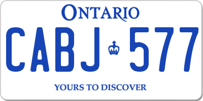 ON license plate CABJ577