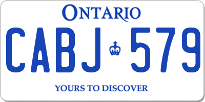 ON license plate CABJ579