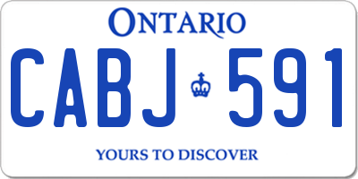 ON license plate CABJ591