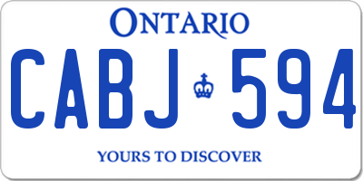 ON license plate CABJ594