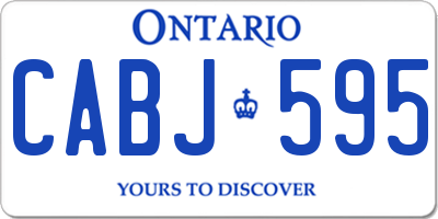 ON license plate CABJ595