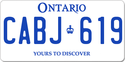 ON license plate CABJ619