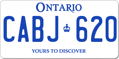 ON license plate CABJ620