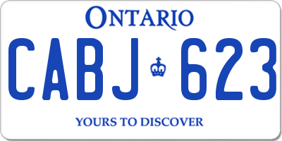 ON license plate CABJ623