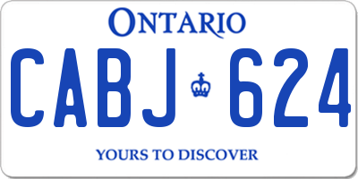 ON license plate CABJ624