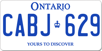 ON license plate CABJ629