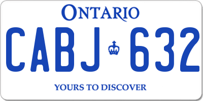 ON license plate CABJ632