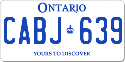 ON license plate CABJ639