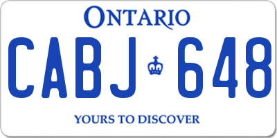 ON license plate CABJ648