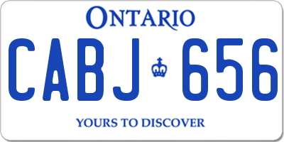 ON license plate CABJ656