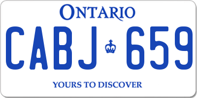 ON license plate CABJ659