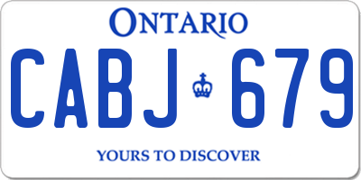 ON license plate CABJ679