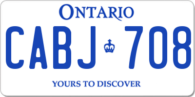 ON license plate CABJ708