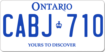 ON license plate CABJ710