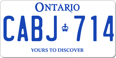 ON license plate CABJ714