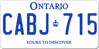 ON license plate CABJ715