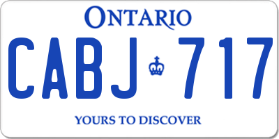 ON license plate CABJ717