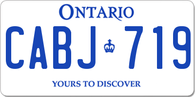 ON license plate CABJ719