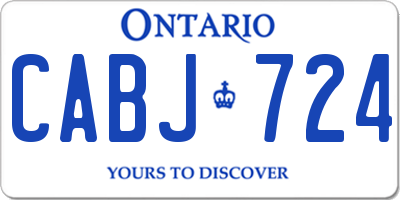 ON license plate CABJ724