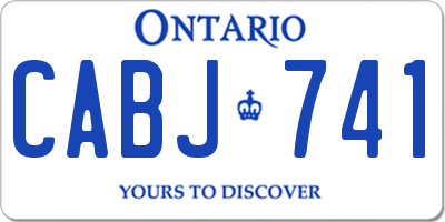 ON license plate CABJ741