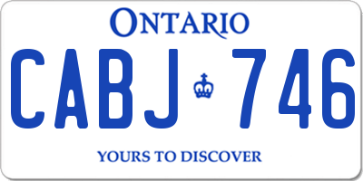 ON license plate CABJ746