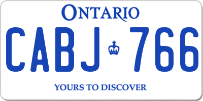 ON license plate CABJ766