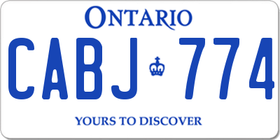 ON license plate CABJ774