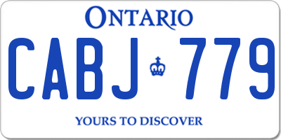 ON license plate CABJ779